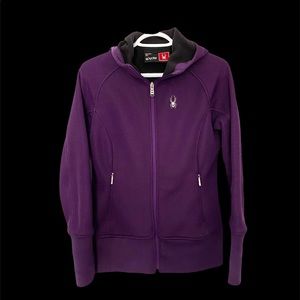 Spyder Purple Hoody- Heavy Weight-EUC